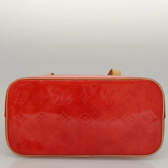 LOUIS VUITTON Monogram Vernis Houston Hand Bag Red M91092 LV Auth 117572 - Picture 7 of 16